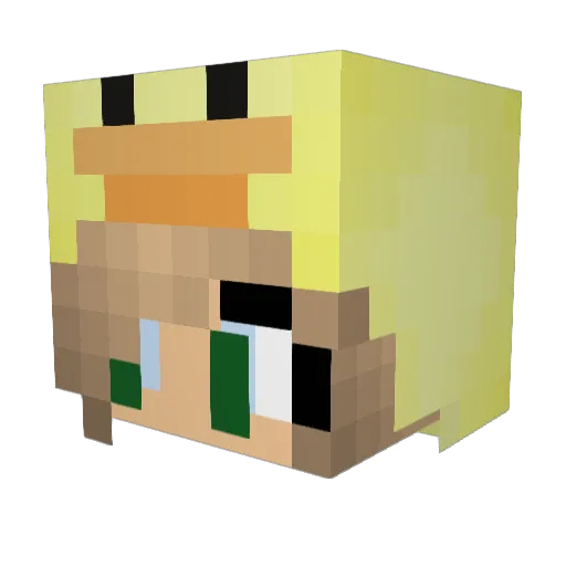 AllietheDuck Minecraft avatar head, 3D render