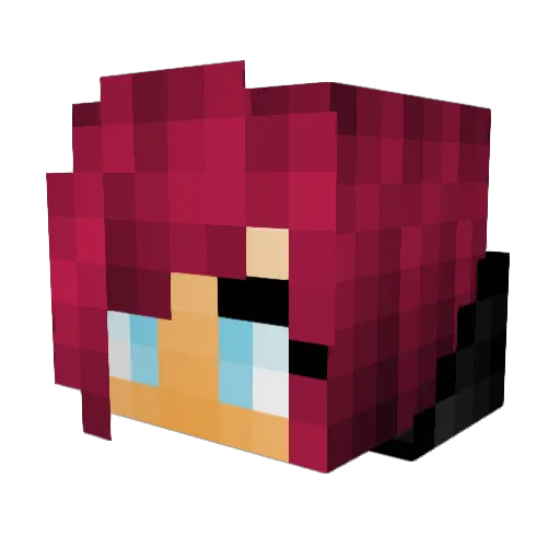 Allieway Minecraft avatar head, 3D render