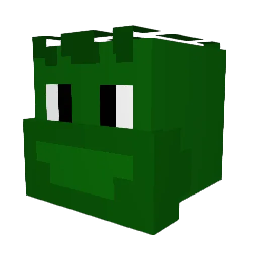 Alligatorman551 Minecraft avatar head, 3D render