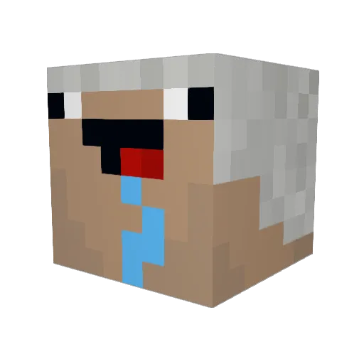 Allione_ Minecraft avatar head, 3D render