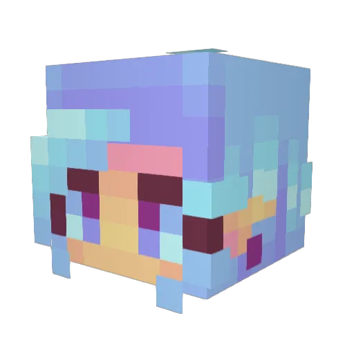 Alliru7 Minecraft avatar head, 3D render