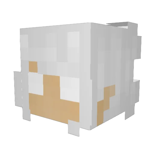 Allisiaa Minecraft avatar head, 3D render