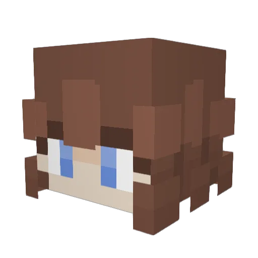 Allison006 Minecraft avatar head, 3D render