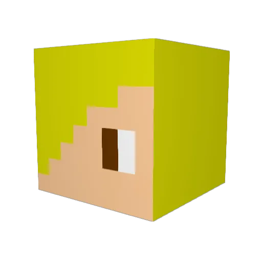 Allison608MC Minecraft avatar head, 3D render