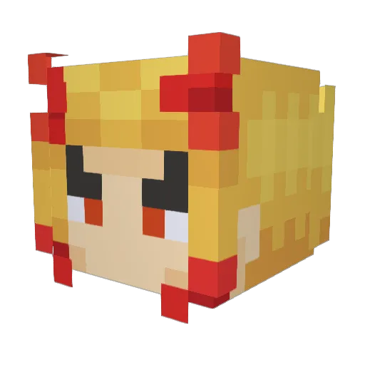 Allisonk14 Minecraft avatar head, 3D render