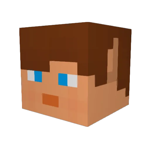 Allistairl Minecraft avatar head, 3D render