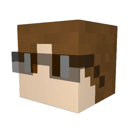 Allistear Minecraft avatar head, 3D render