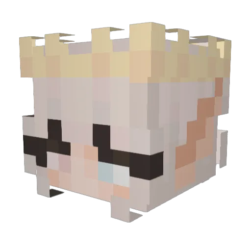 Alliummmm Minecraft avatar head, 3D render