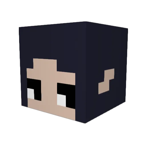 Allka Minecraft avatar head, 3D render