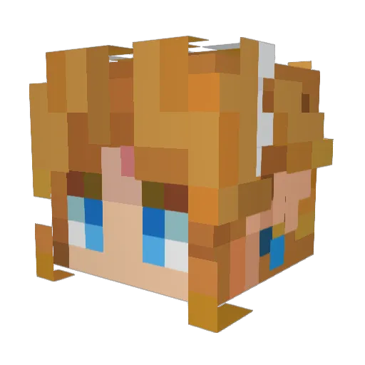 AlllesDa Minecraft avatar head, 3D render