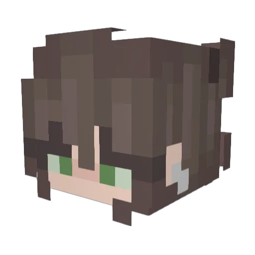 Allley Minecraft avatar head, 3D render