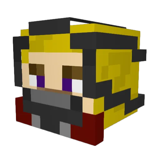Allllen Minecraft avatar head, 3D render