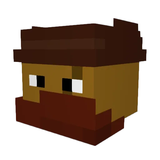 Allmightyheat Minecraft avatar head, 3D render