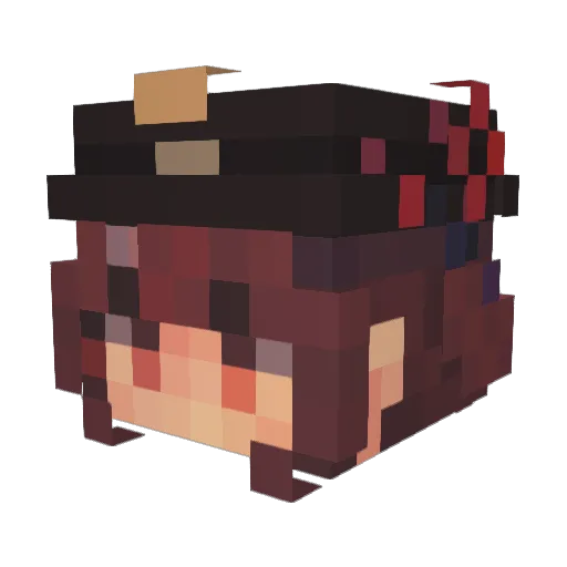 Allmow Minecraft avatar head, 3D render