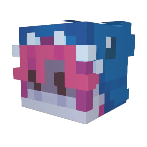 Allogo Minecraft avatar head, 3D render