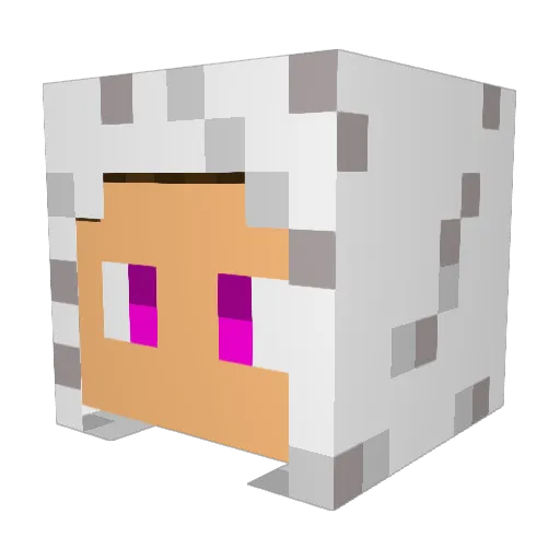 Allonix Minecraft avatar head, 3D render