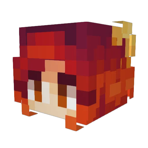 Allorini Minecraft avatar head, 3D render