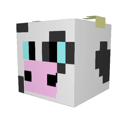 Alloss Minecraft avatar head, 3D render