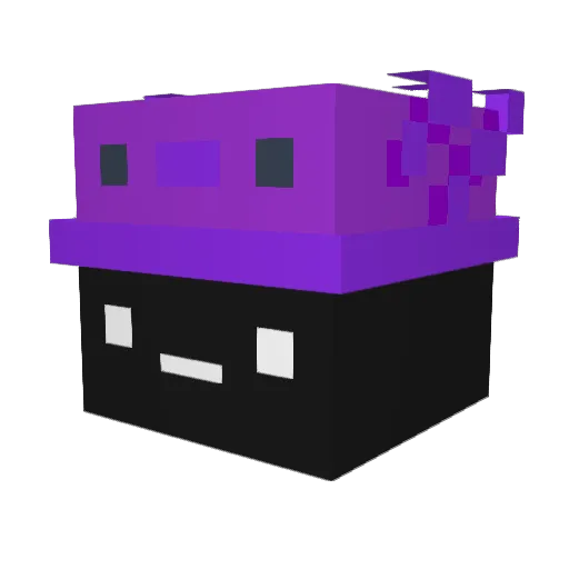 Allotic Minecraft avatar head, 3D render