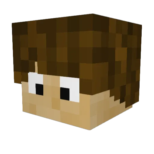 AllottedPower34 Minecraft avatar head, 3D render