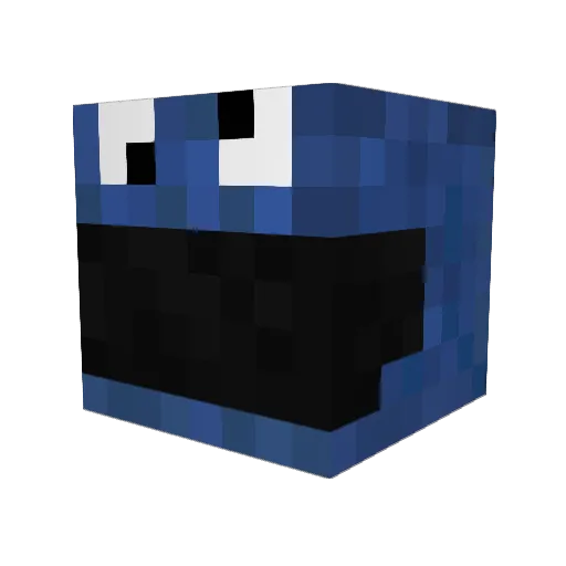 Allotting Minecraft avatar head, 3D render