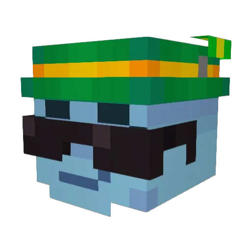 Allouette666 Minecraft avatar head, 3D render