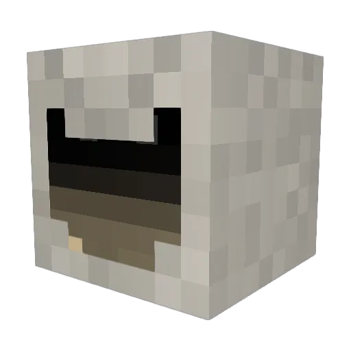 Alloxic Minecraft avatar head, 3D render