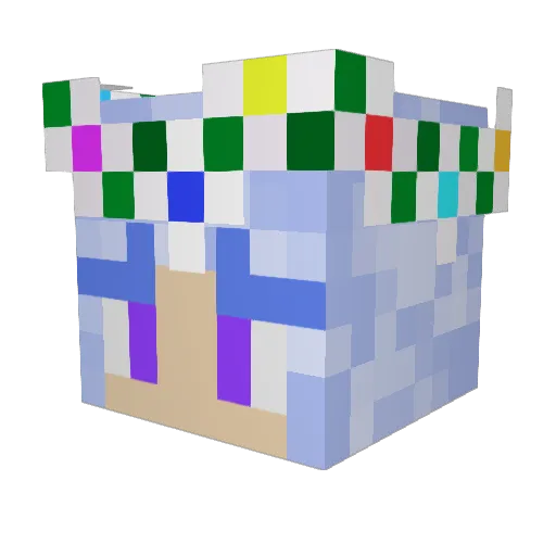 AlloySakura_ Minecraft avatar head, 3D render