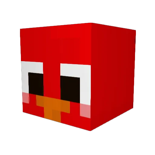 Allrainbow Minecraft avatar head, 3D render