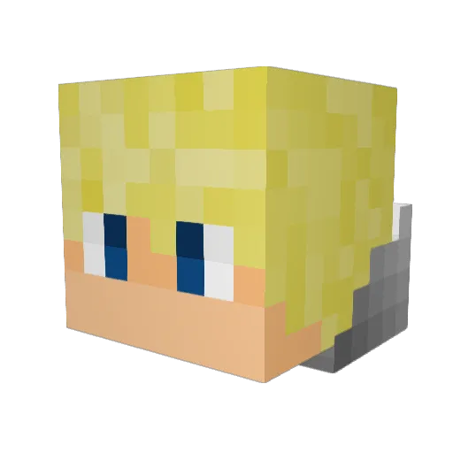Allrighthunter Minecraft avatar head, 3D render