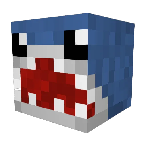 Allsharkboy Minecraft avatar head, 3D render