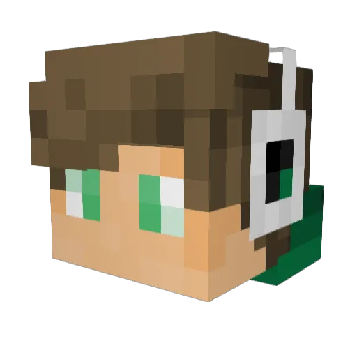 Allu_06 Minecraft avatar head, 3D render