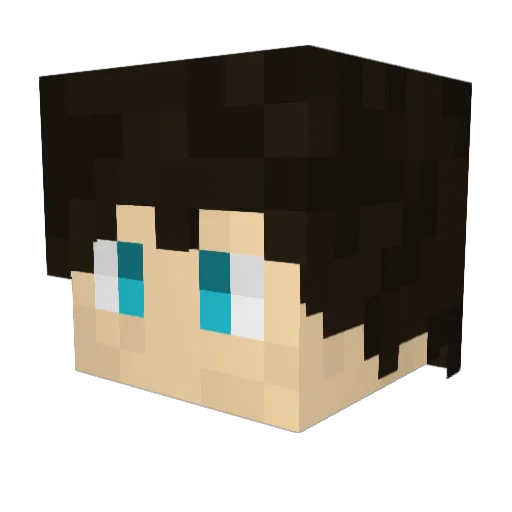 Allubillis Minecraft avatar head, 3D render