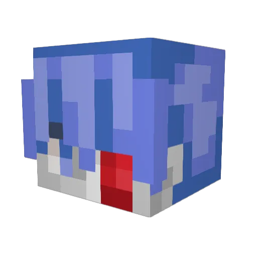Alluckays Minecraft avatar head, 3D render