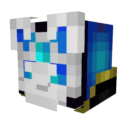 Alludity Minecraft avatar head, 3D render