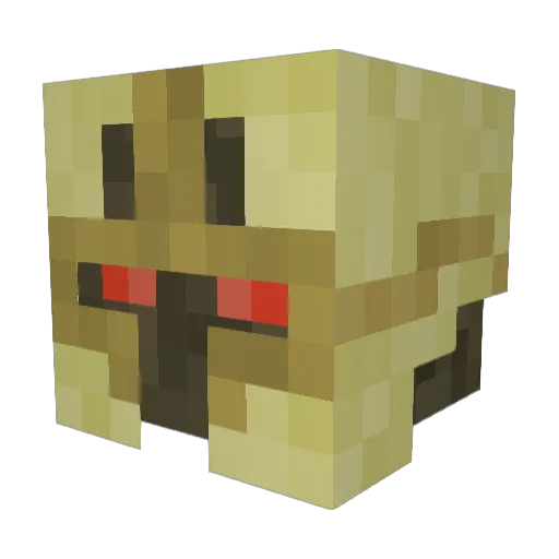 Allumnus Minecraft avatar head, 3D render