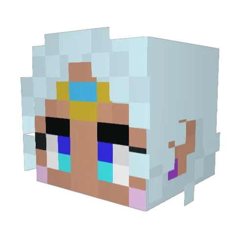 Allura0_ Minecraft avatar head, 3D render