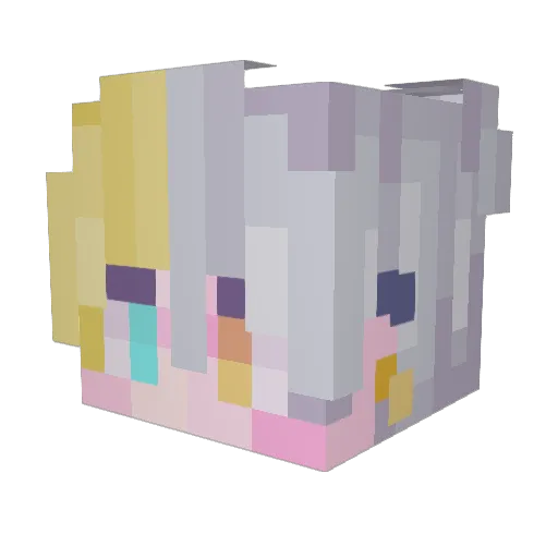 Allural Minecraft avatar head, 3D render
