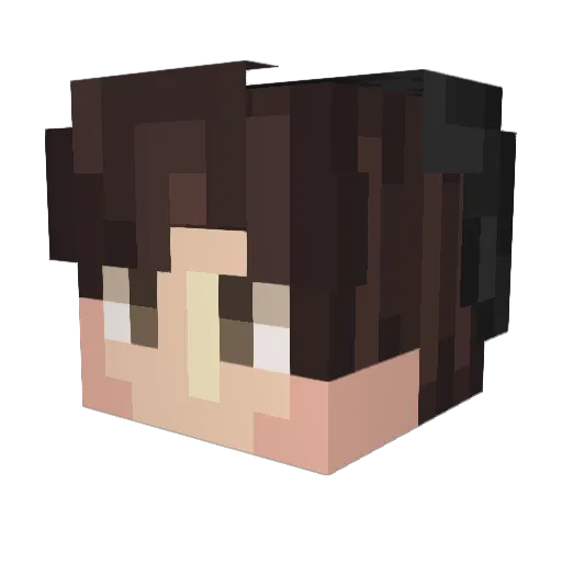 Allured Minecraft avatar head, 3D render