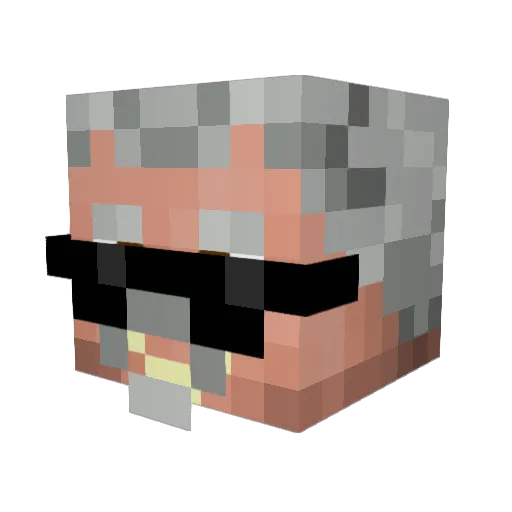 Allurekt Minecraft avatar head, 3D render