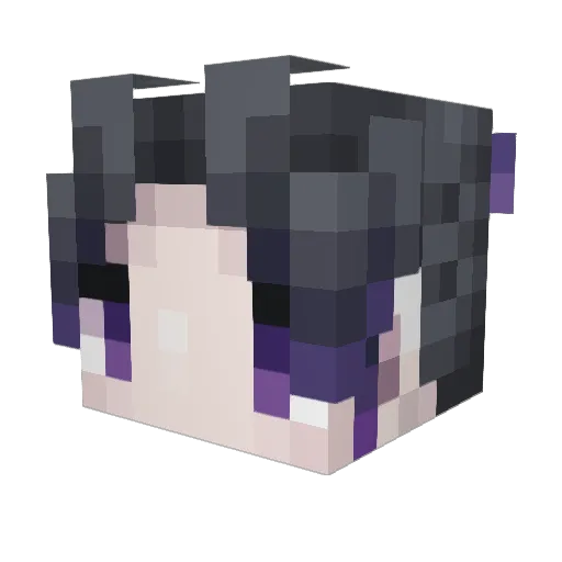 Allurely Minecraft avatar head, 3D render
