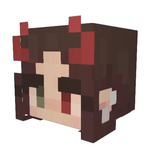 AlluringArson Minecraft avatar head, 3D render