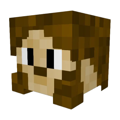 Alluutiset Minecraft avatar head, 3D render
