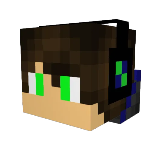 Allvares Minecraft avatar head, 3D render