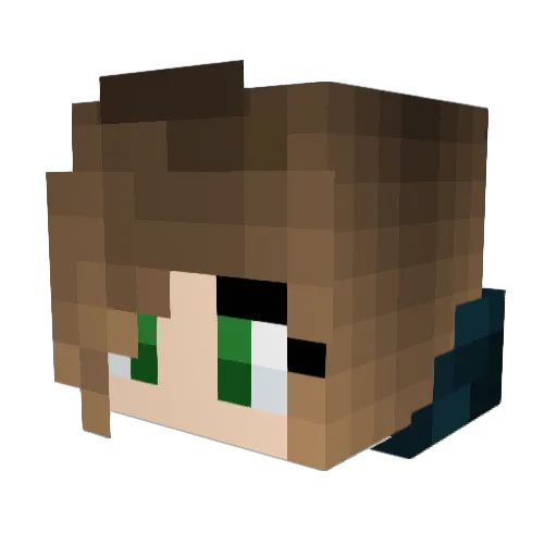 Allvzzie Minecraft avatar head, 3D render