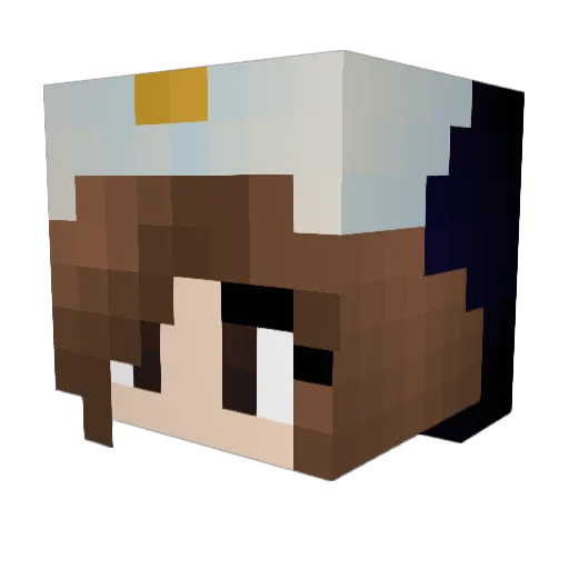 Allwy Minecraft avatar head, 3D render