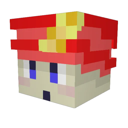 AllyBally1122 Minecraft avatar head, 3D render