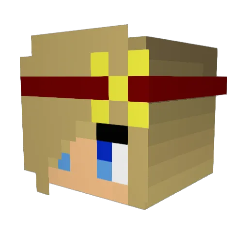 AllyKahn Minecraft avatar head, 3D render