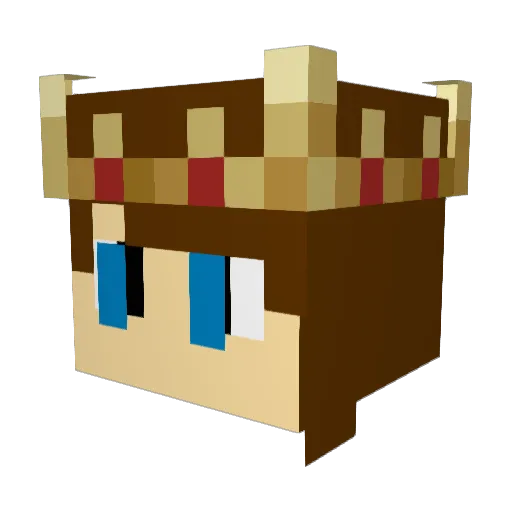 AllySauro Minecraft avatar head, 3D render