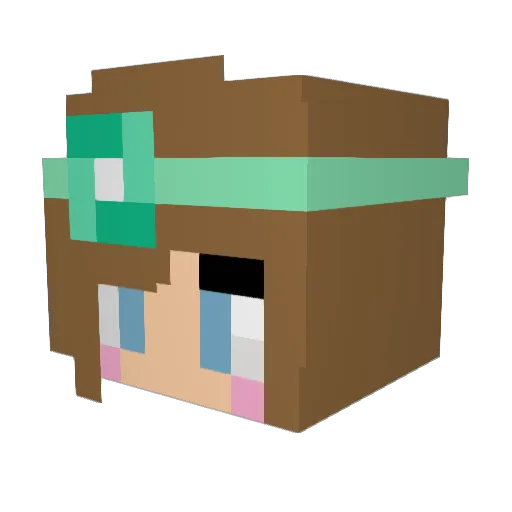 Ally_Ender Minecraft avatar head, 3D render